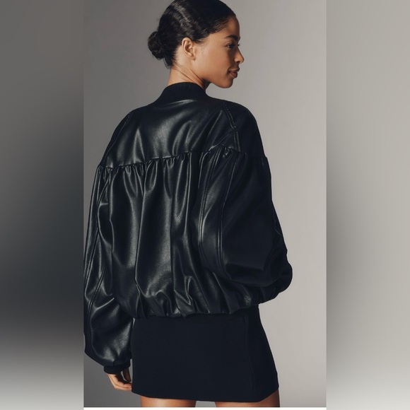 Anthropologie Faux Leather Crop
Bubble Bomber Jacket - Picture 2 of 3